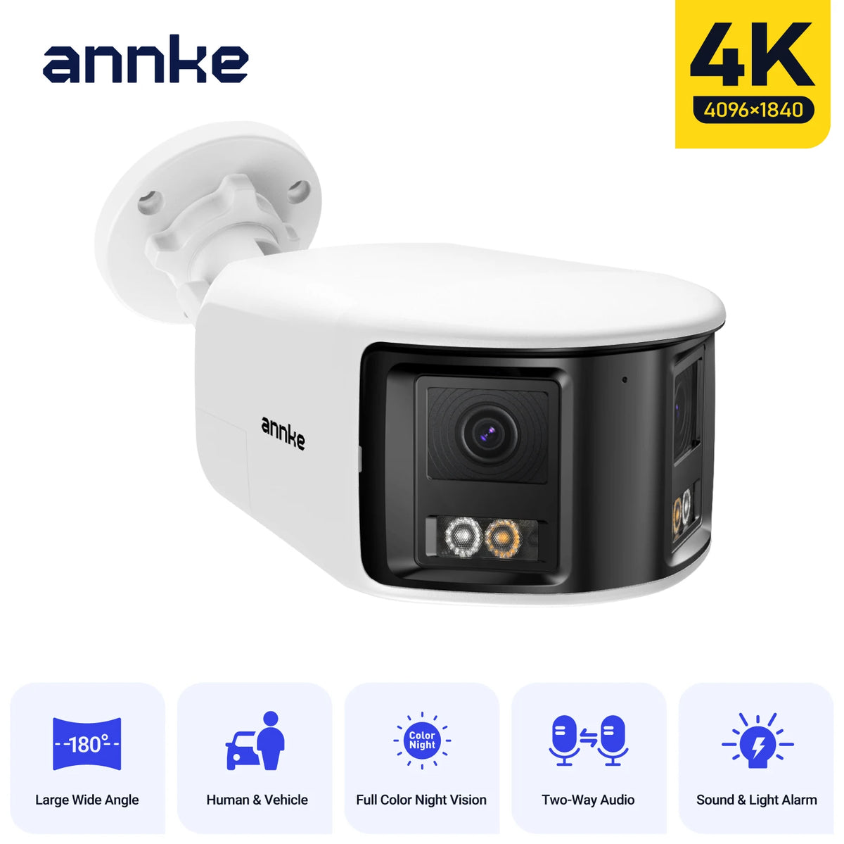 Annke 8MP Dual Lens PoE Security Camera With Human Detection