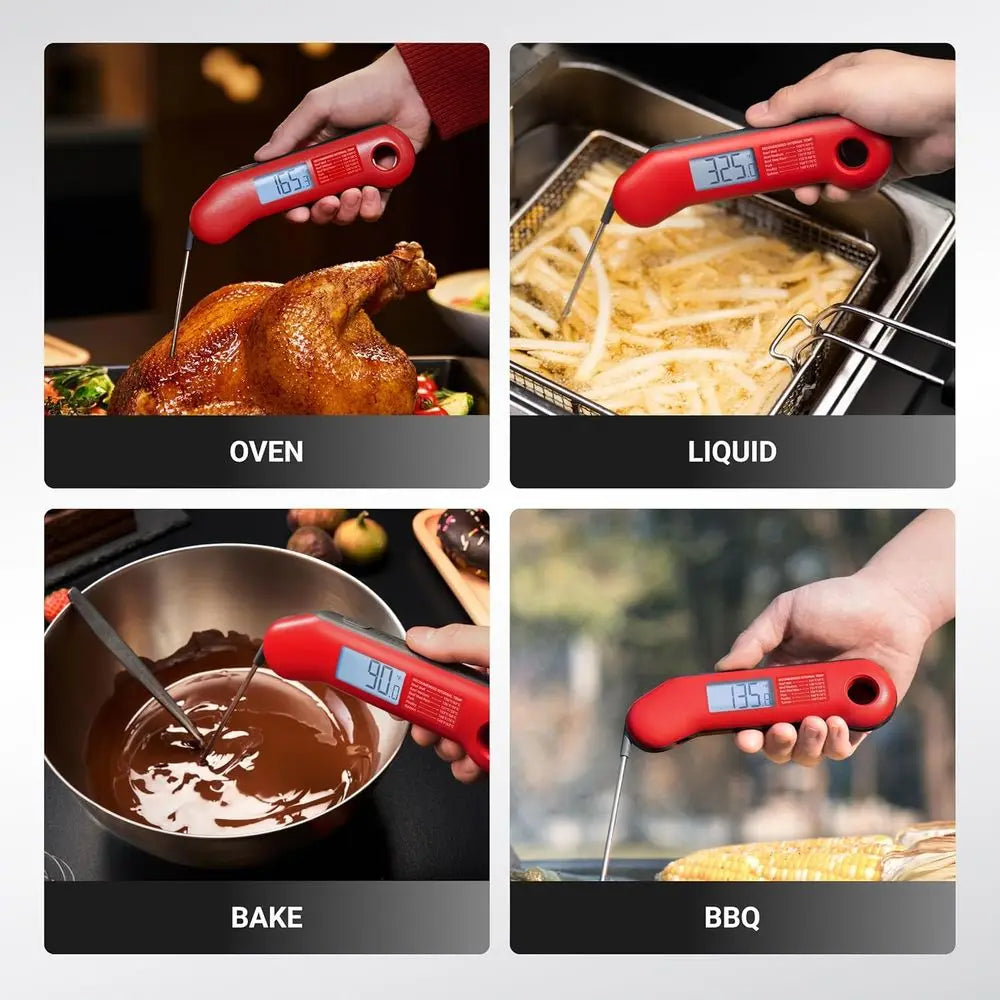 Digital Meat Thermometer With Fast Reading And Backlit Display