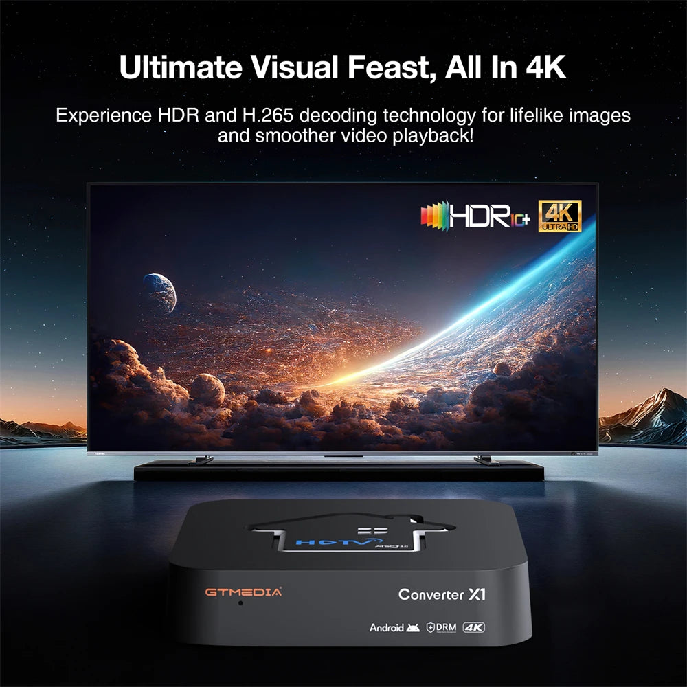 GTMEDIA ATSC 3.0 4K HDR Digital Converter Box With WiFi