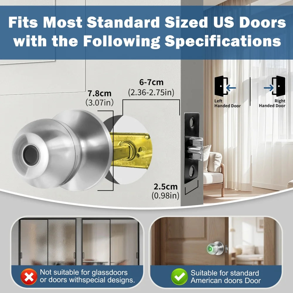 YFK Smart Fingerprint Door Lock With Bluetooth App Control