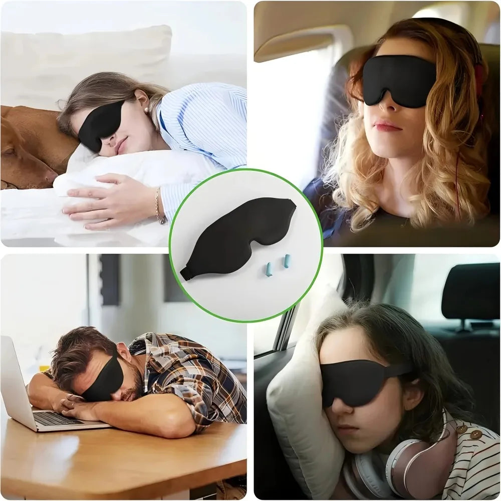 3D Memory Foam Sleep Mask With Breathable Adjustable Straps