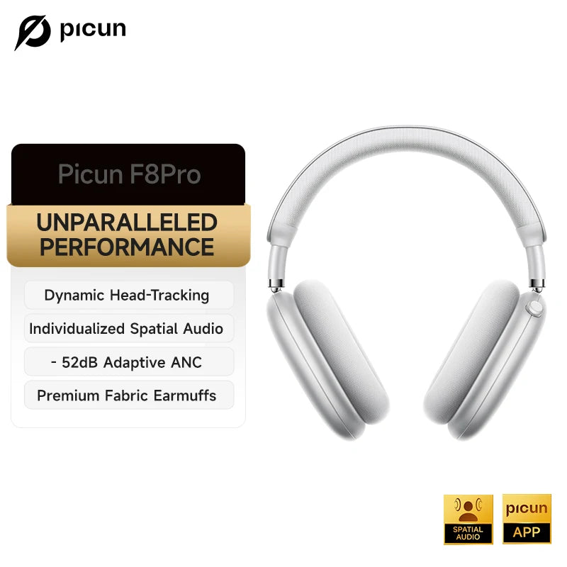 Picun F8 Pro ANC Wireless Headphones Featuring Immersive Audio