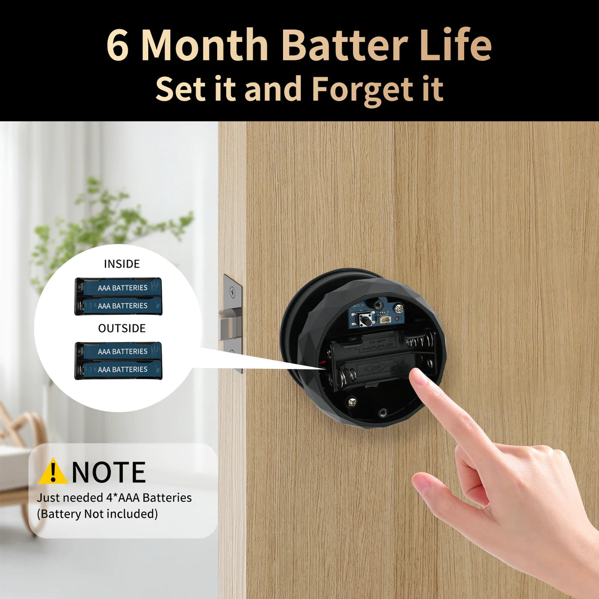 Viladepot Smart Lock With Bluetooth App Control And Fingerprint Access