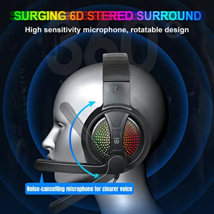 Professional Gaming Keyboard Mouse Headphones Kit With Mousepad For PC