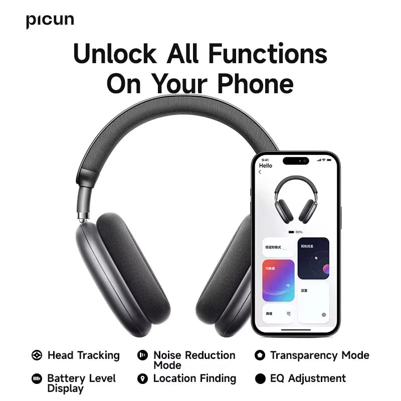 Picun F8 Pro ANC Wireless Headphones Featuring Immersive Audio