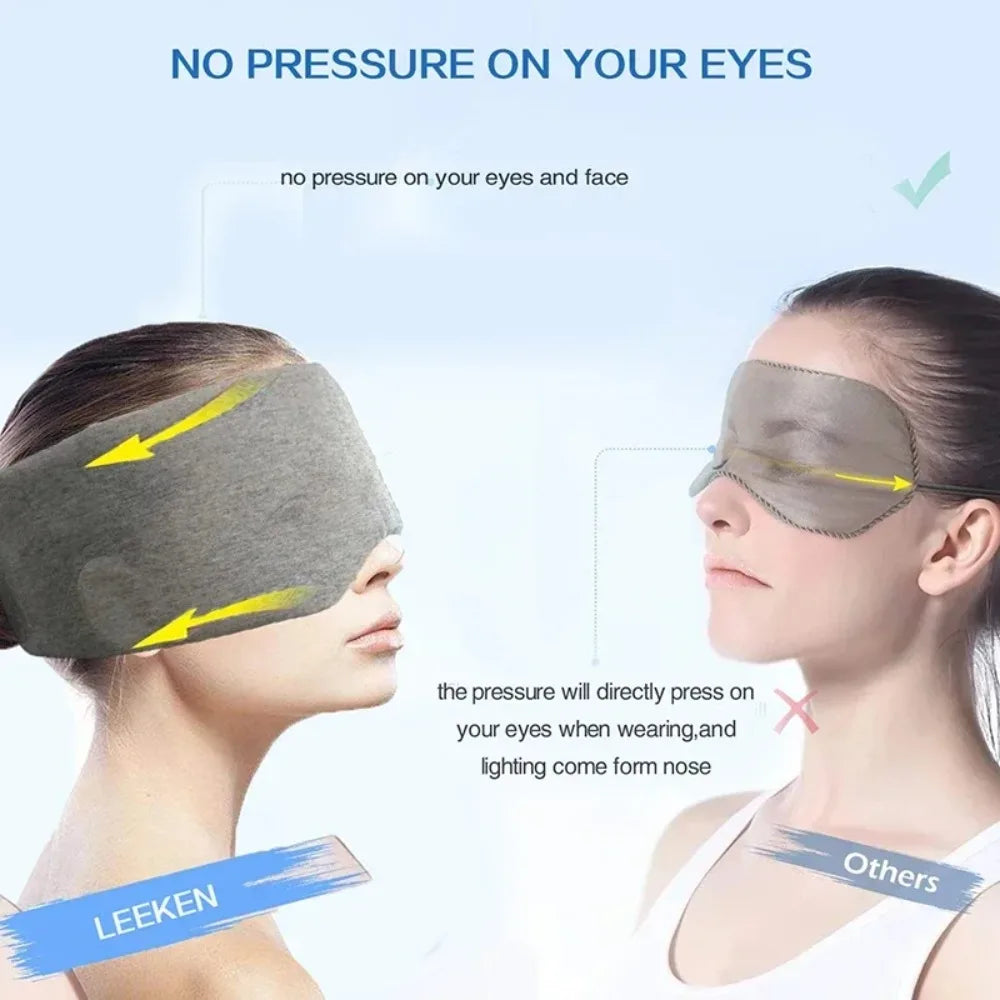 Adjustable Sleep Eye Mask for Comfortable Light Blocking During Travel