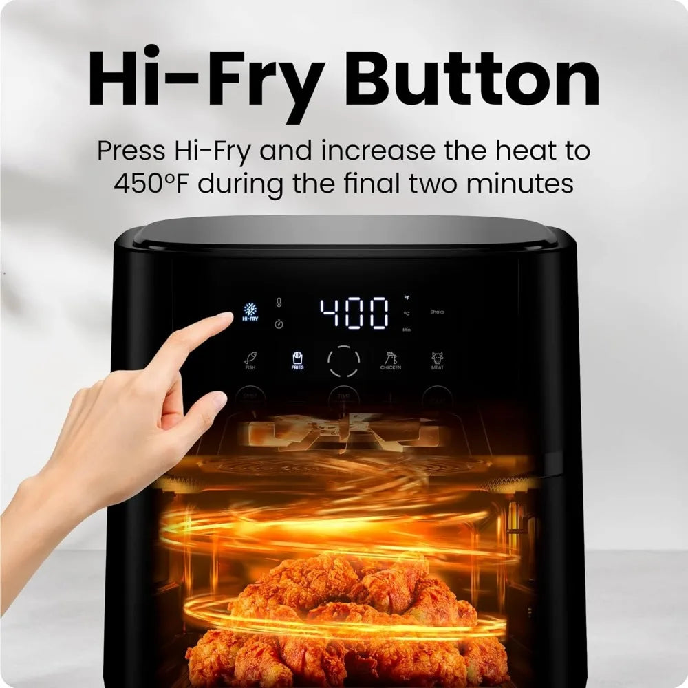 XMSJ Compact Air Fryer Featuring Touch Controls And Four Presets