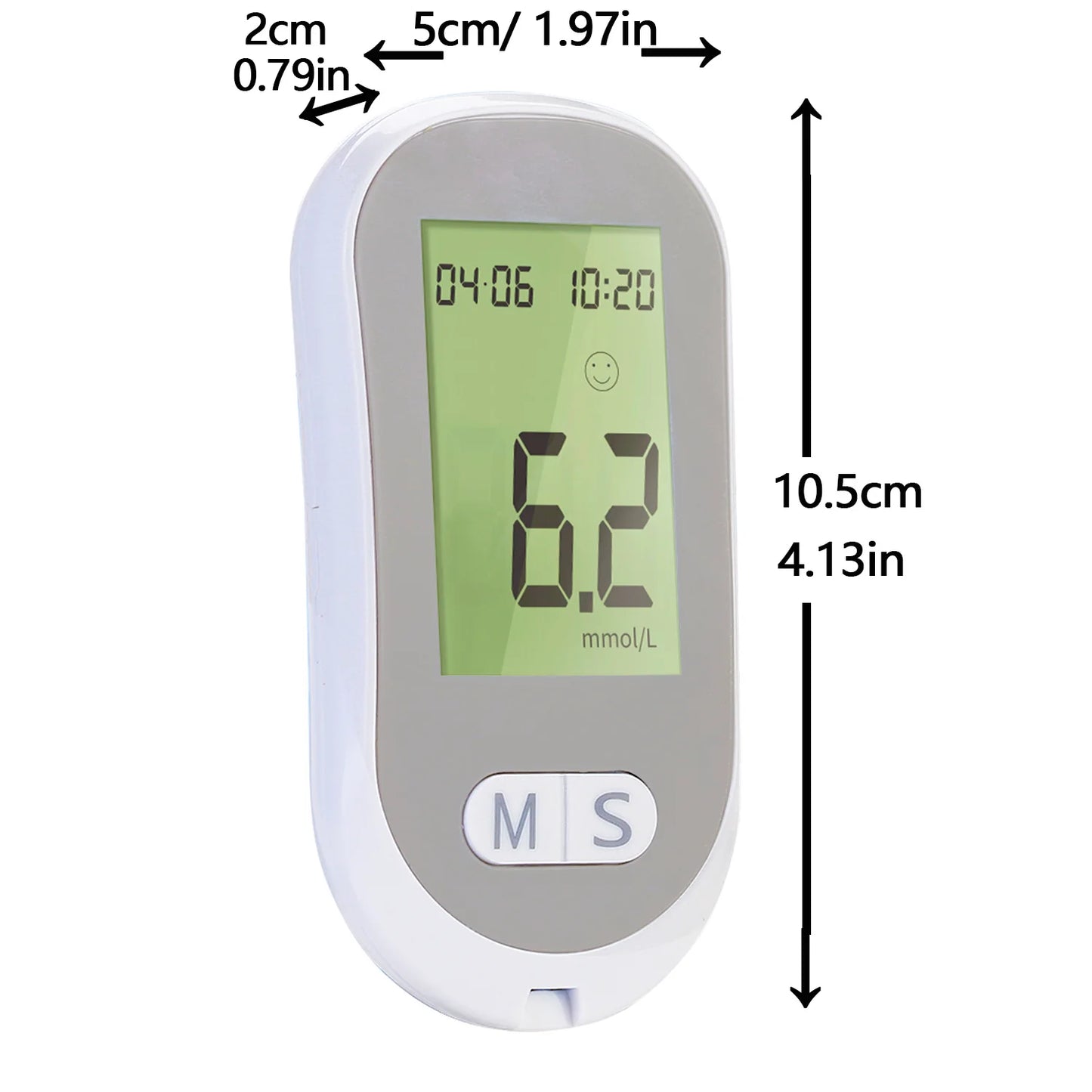 Portable Digital Blood Glucose Meter With Memory And USB Charging