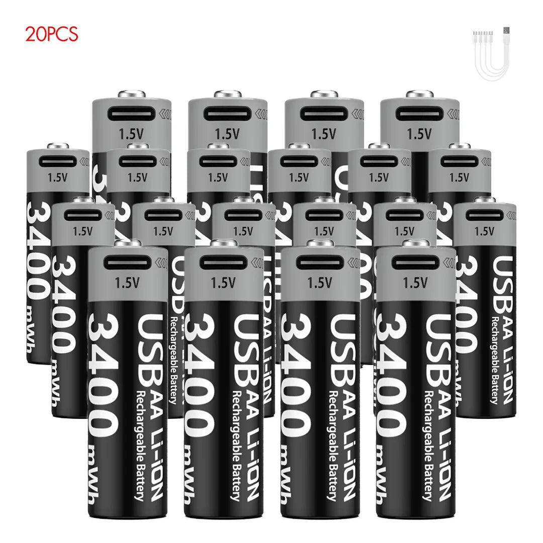 Kuugro Usbc Fast Charging Rechargeable Batteries Kit