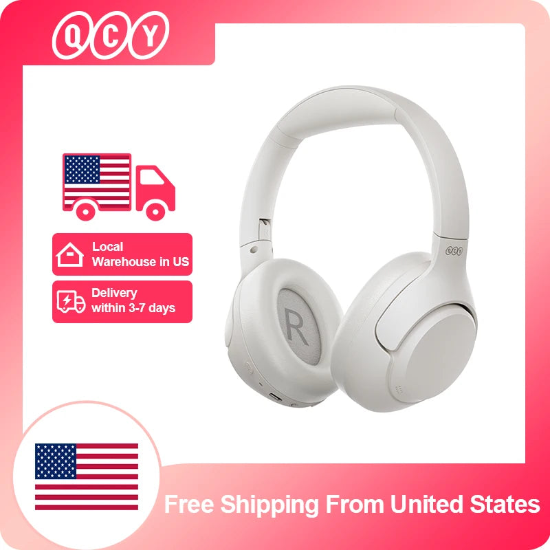 QCY H3 Wireless Headphones With Hybrid ANC and Bluetooth 5.4