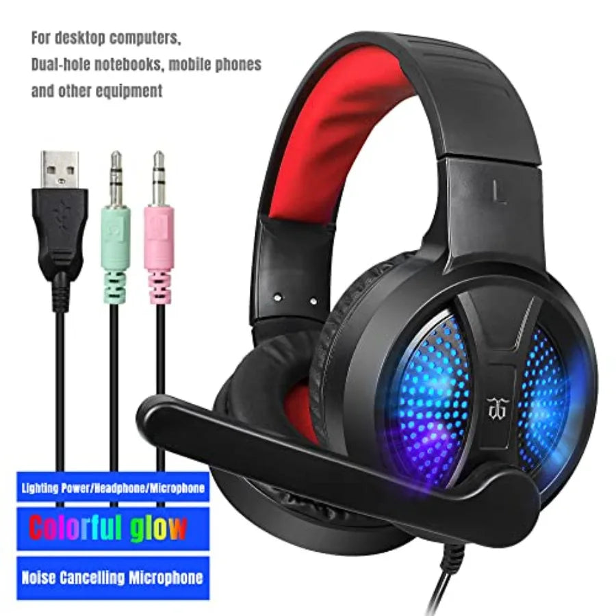 Professional Gaming Keyboard Mouse Headphones Kit With Mousepad For PC