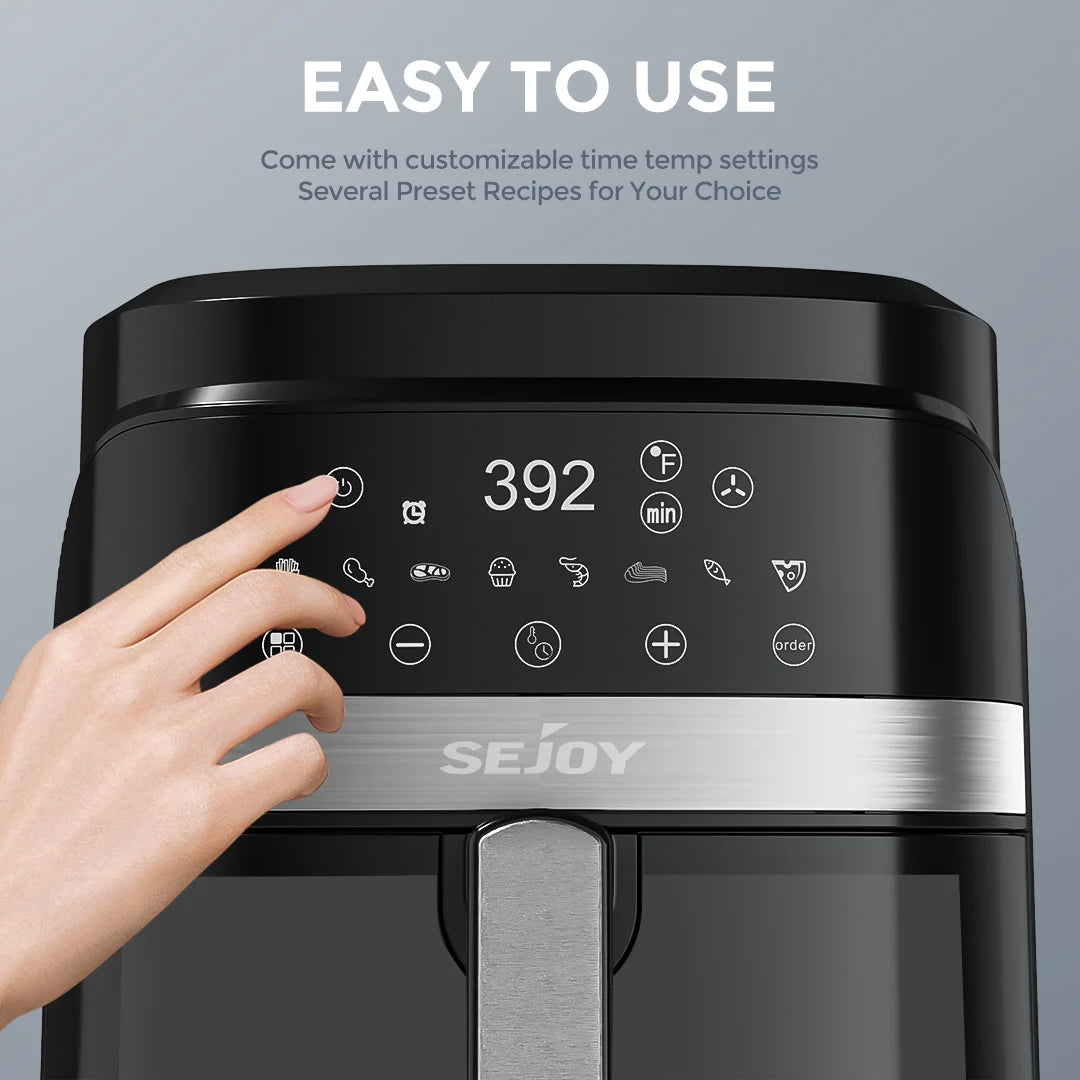 Sejoy Electric Air Fryer Oven For Roasting Baking And Dehydrating
