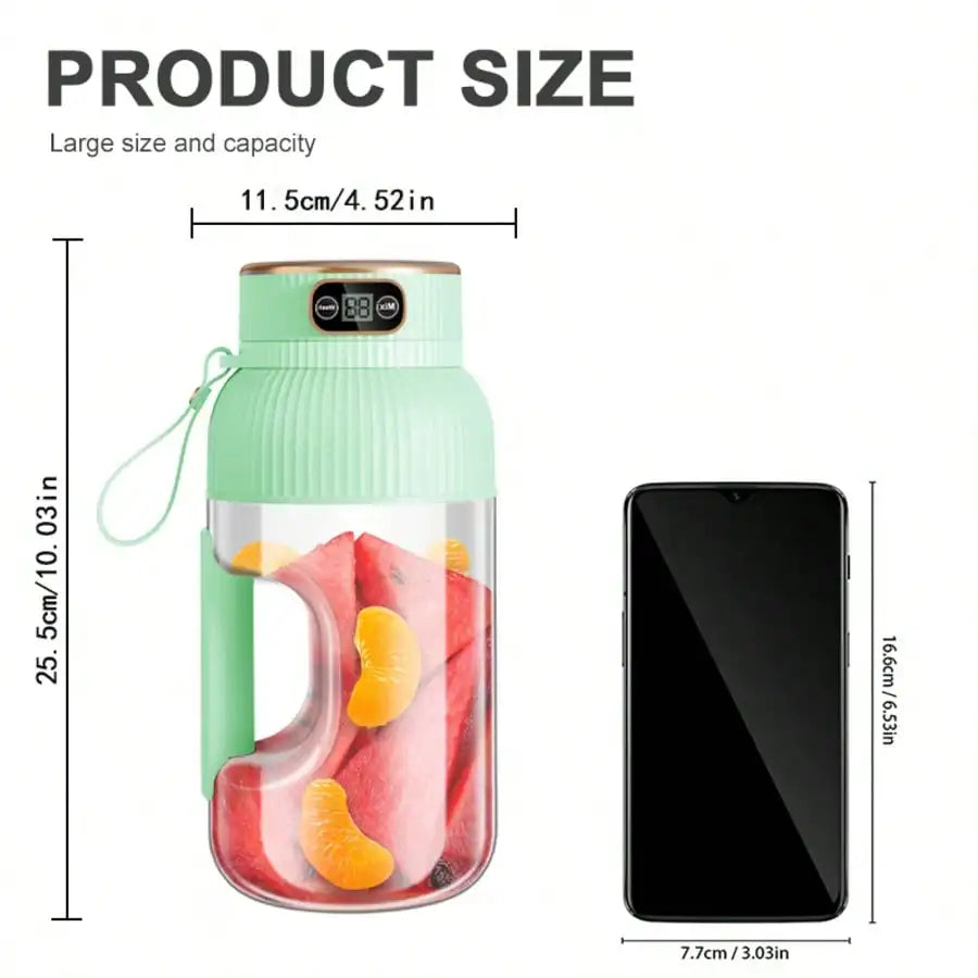 Portable 10 Blade Mini Rechargeable Electric Fruit Juicer Blender
