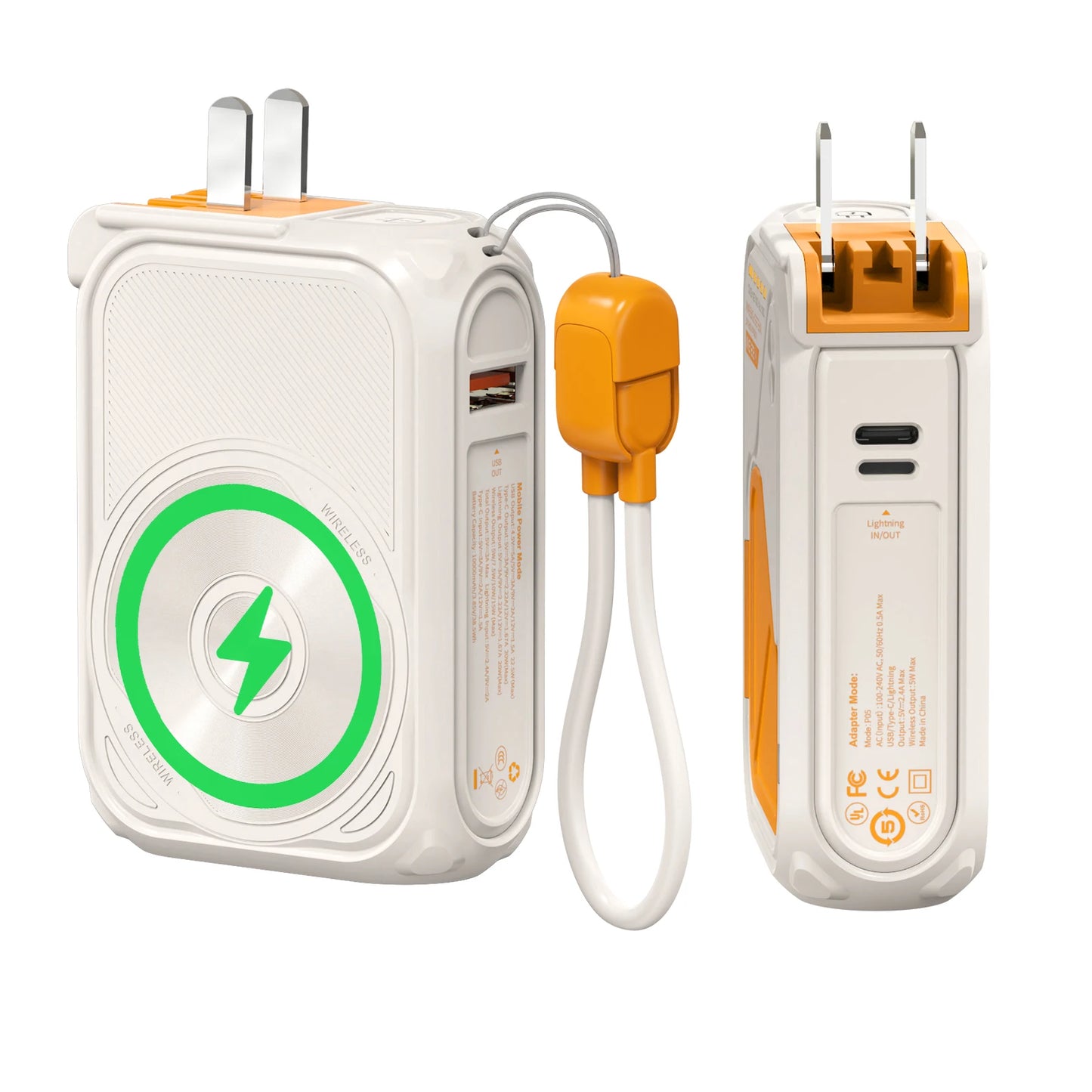 Prunus 10000mAh Magnetic Wireless Power Bank PD Fast Charging Display