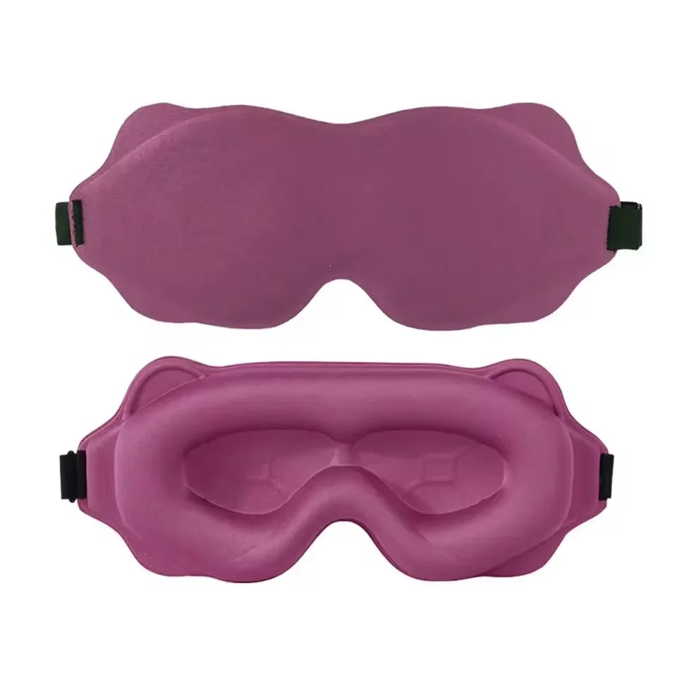 Contoured 3D Sleep Mask for Comfortable Light Blocking Rest