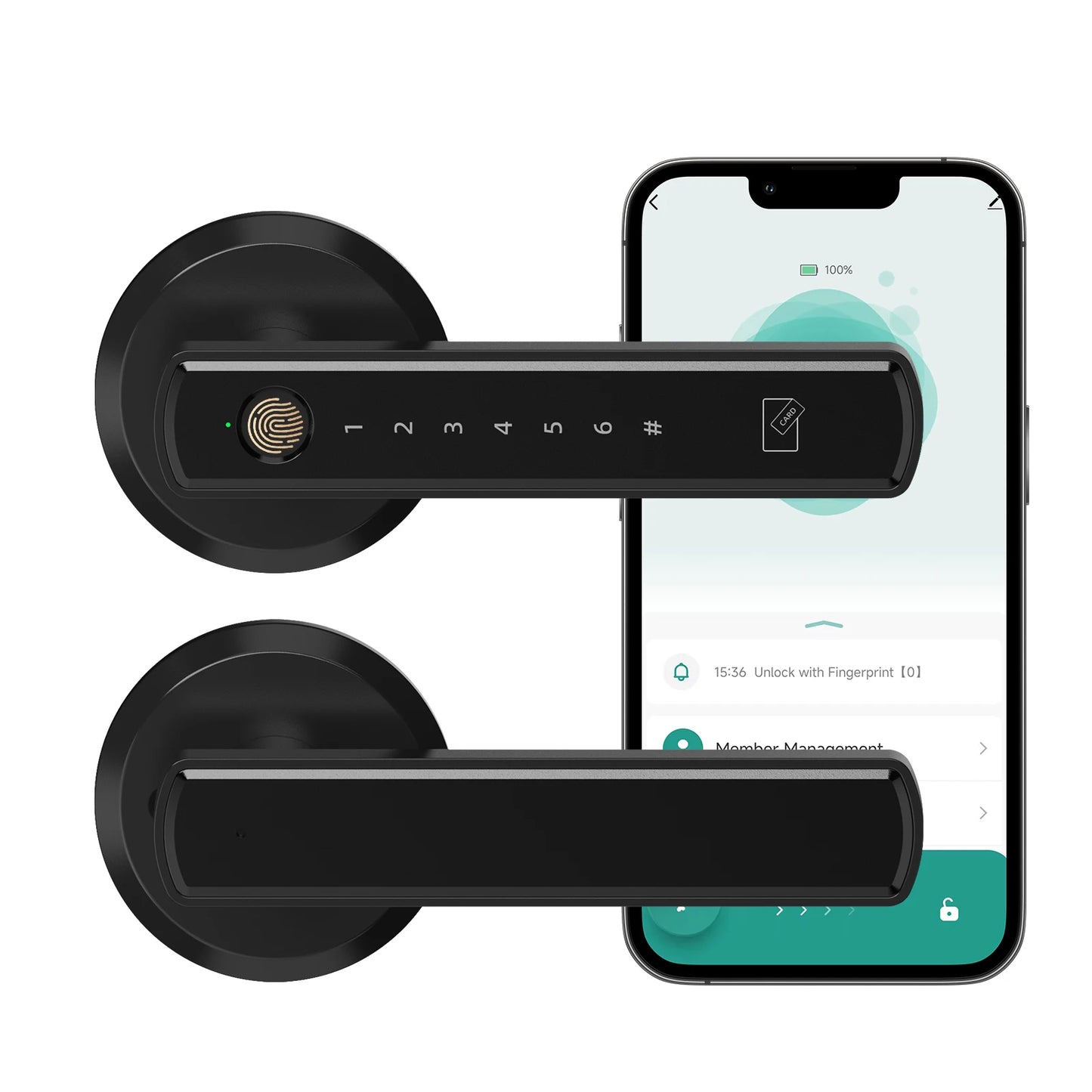 Viladepot Bluetooth Fingerprint Smart Lock With App Control Keypad