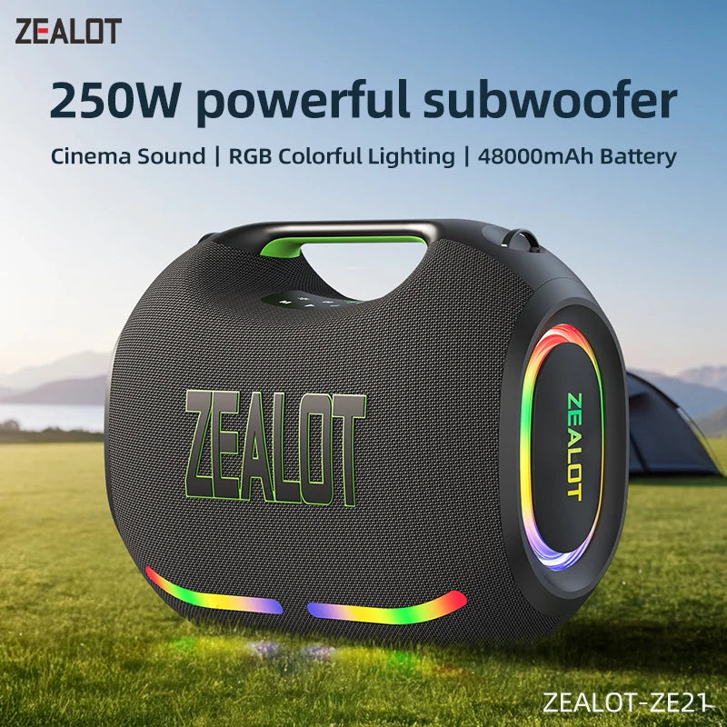 Zealot Ze21 250W Wireless Bluetooth Speaker Portable Waterproof Hifi Sound