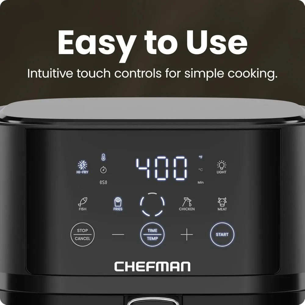 XMSJ Compact Air Fryer Featuring Touch Controls And Four Presets