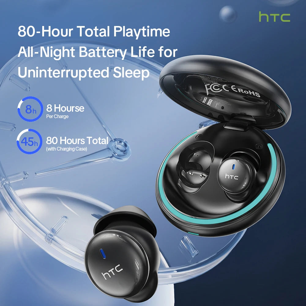 HTC Wireless Bluetooth Sleep Earbuds With Active Noise Cancellation
