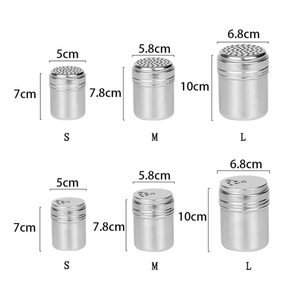 Stainless Steel Rotating Spice Jar With Secure Storage Lid