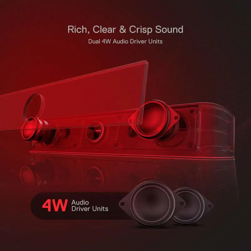 Redragon Adiemus RGB USB Desktop Soundbar And 2.0 Channel Speaker