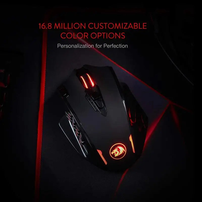 Redragon Wireless Gaming Mouse With Programmable Buttons And Backlighting
